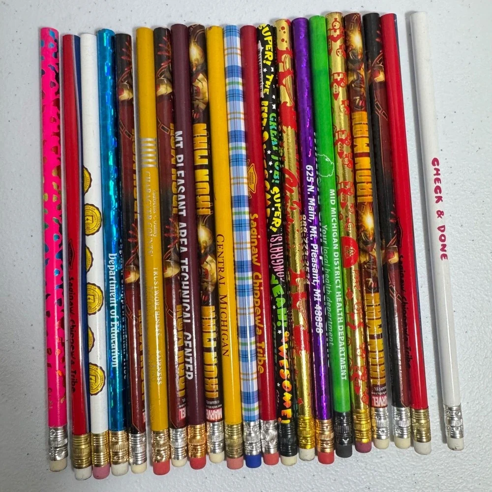 40*Pencils Custom Imprinted School Office Supplies Mixed‎